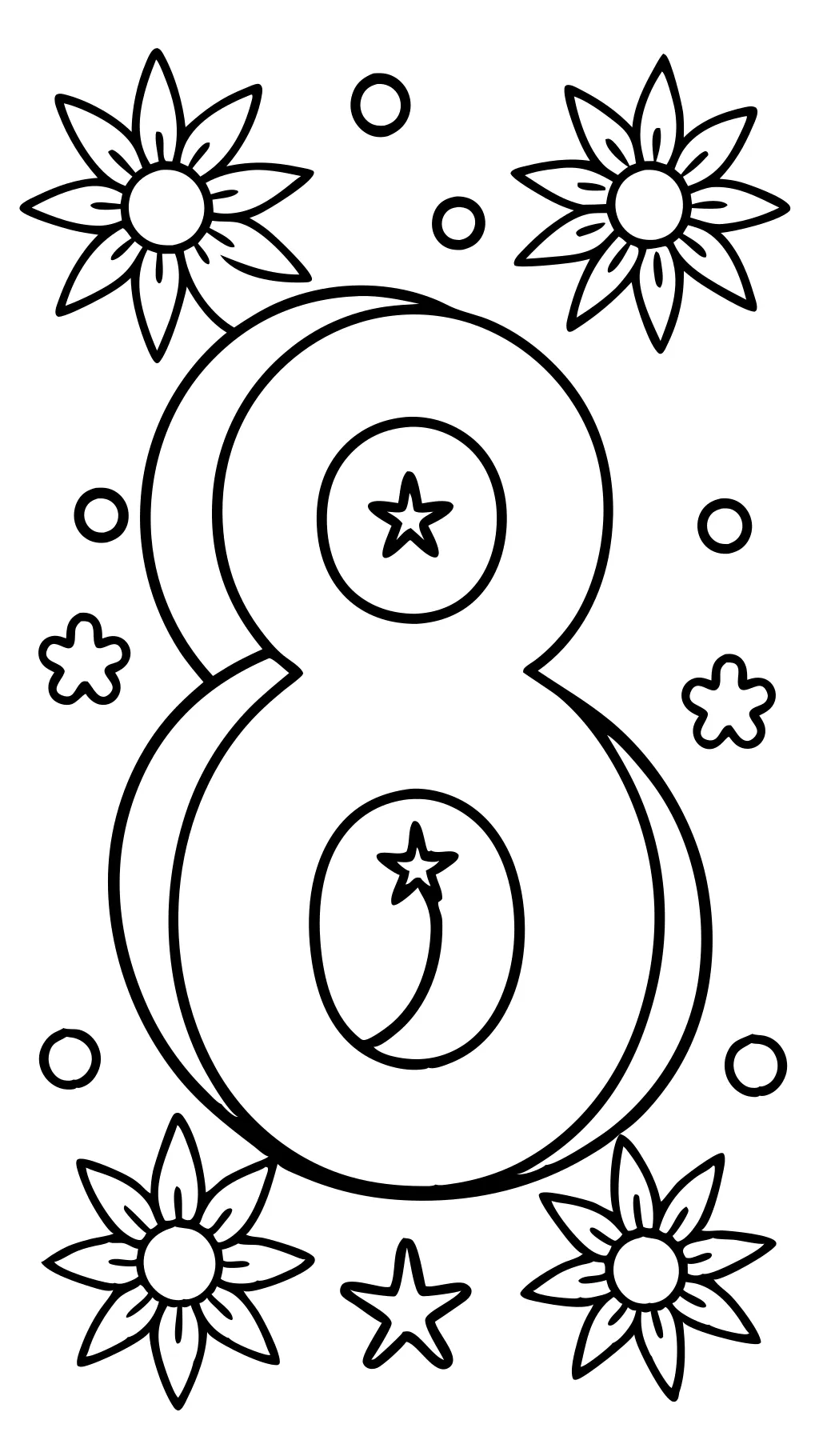 number 8 coloring page